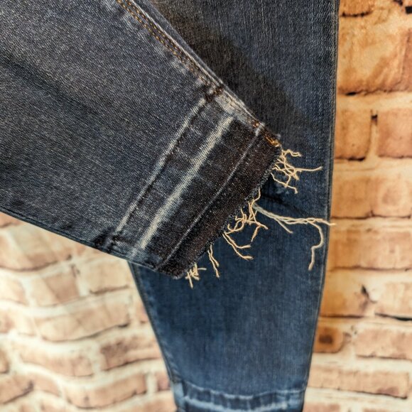 SPANX Distressed Ankle Skinny Jeans 20203R Medium Wash - Picture 6 of 16
